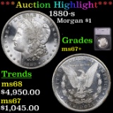 ***Auction Highlight*** 1880-s Morgan Dollar $1 Graded ms67+ By SEGS (fc)