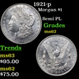 1921-p Morgan Dollar $1 Grades Select Unc
