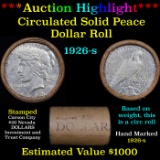 ***Auction Highlight*** Full solid Date 1926-s Peace silver dollar roll, 20 coin (fc)