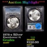 ***Auction Highlight*** PCGS 1976-s Silver Eisenhower Dollar $1 Graded ms67 By PCGS (fc)