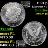1921-p Morgan Dollar $1 Grades Select Unc+ PL