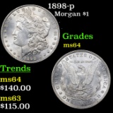 1898-p Morgan Dollar $1 Grades Choice Unc