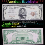 ***Auction Highlight*** 1929 $5 National Currency SERIAL # 250 'The National Bank Of Commerce & Trus