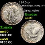 1925-p Standing Liberty Quarter 25c Grades Choice AU/BU Slider+