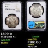 NGC 1899-o Morgan Dollar $1 Graded ms63 By NGC