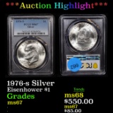 ***Auction Highlight*** PCGS 1976-s Silver Eisenhower Dollar $1 Graded ms67 By PCGS (fc)