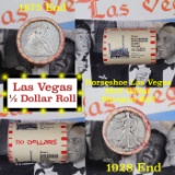 ***Auction Highlight*** Old Casino 50c Roll $10 Halves Las Vegas Casino Horseshoe 1928 Walker & 1875
