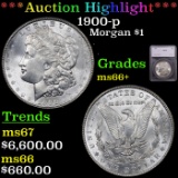 ***Auction Highlight*** 1900-p Morgan Dollar $1 Graded ms66+ By SEGS (fc)