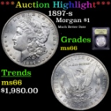 ***Auction Highlight*** 1897-s Morgan Dollar $1 Graded GEM+ Unc By USCG (fc)