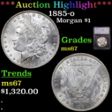 ***Auction Highlight*** 1885-o Morgan Dollar $1 Graded ms67 By SEGS (fc)
