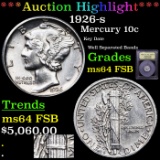 ***Auction Highlight*** 1926-s Mercury Dime 10c Graded Choice Unc FSB By USCG (fc)