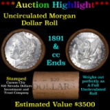***Auction Highlight*** 1891 & CC Uncirculated Morgan Dollar Shotgun Roll (fc)