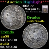 ***Auction Highlight*** 1893-cc Morgan Dollar $1 Graded au58 Details By SEGS (fc)