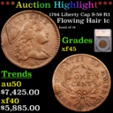 ***Auction Highlight*** 1794 Liberty Cap S-59 R3 Flowing Hair large cent 1c Graded xf45 By SEGS (fc)