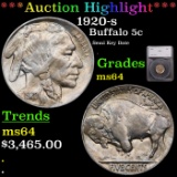 ***Auction Highlight*** 1920-s Buffalo Nickel 5c Graded ms64 By SEGS (fc)