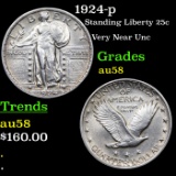 1924-p Standing Liberty Quarter 25c Grades Choice AU/BU Slider