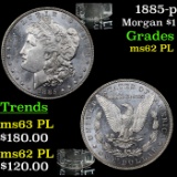 1885-p Morgan Dollar $1 Grades Select Unc PL