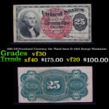 1863 US Fractional Currency 25c Third Issue fr-1303 George Washinton Grades vf++
