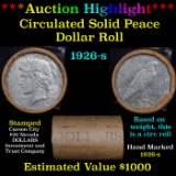 ***Auction Highlight*** Full solid Date 1926-s Peace silver dollar roll, 20 coin (fc)