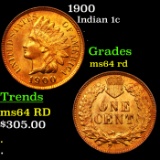 1900 Indian Cent 1c Grades Choice Unc RD
