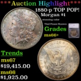 *HIGHLIGHT OF NIGHT* 1880-p TOP POP! Morgan Dollar $1 Graded ms66+ By SEGS (fc)
