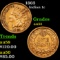 1863 Indian Cent 1c Grades Choice AU