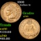 1860 Indian Cent 1c Grades xf+