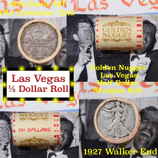 ***Auction Highlight*** Old Casino 50c Roll $10 Halves Las Vegas Casino Golden Nugget 1893 Columbia