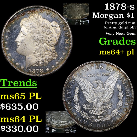 1878-s Morgan Dollar $1 Grades Choice Unc+ PL