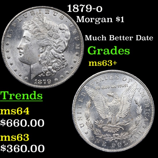 1879-o Morgan Dollar $1 Grades Select+ Unc