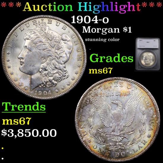 ***Auction Highlight*** 1904-o Morgan Dollar $1 Graded ms67 By SEGS (fc)