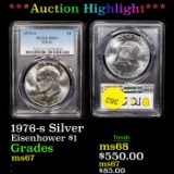 ***Auction Highlight*** PCGS 1976-s Silver Eisenhower Dollar $1 Graded ms67 By PCGS (fc)