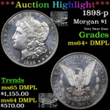 ***Auction Highlight*** 1898-p Morgan Dollar $1 Graded ms64+ DMPL