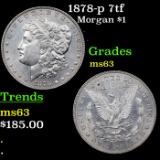 1878-p 7tf Morgan Dollar $1 Grades Select Unc