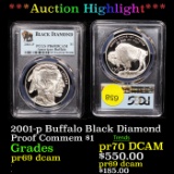 Proof ***Auction Highlight*** PCGS 2001-p Buffalo Black Diamond Modern Commem Dollar $1 Graded pr69