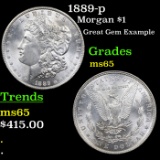 1889-p Morgan Dollar $1 Grades GEM Unc