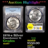 ***Auction Highlight*** PCGS 1976-s Silver Eisenhower Dollar $1 Graded ms67 By PCGS (fc)