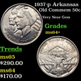 1937-p Arkansas Old Commem Half Dollar 50c Grades Choice+ Unc