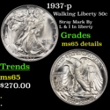 1937-P Walking Liberty Half Dollar 50c Grades Gem Unc Details