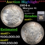 ***Auction Highlight*** 1904-s Morgan Dollar $1 Graded ms67+ By SEGS (fc)