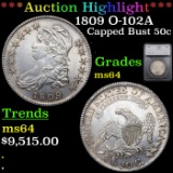 ***Auction Highlight*** 1809 O-102A Capped Bust Half Dollar 50c Graded ms64 By SEGS (fc)