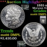 ***Auction Highlight*** 1881-s Morgan Dollar $1 Graded ms66 DMPL By SEGS (fc)