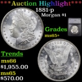 ***Auction Highlight*** 1881-p Morgan Dollar $1 Graded ms65+ By SEGS (fc)