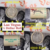 ***Auction Highlight*** Old Casino 50c Roll $10 Halves Las Vegas Casino Flamingo 1943 Franklin & 19