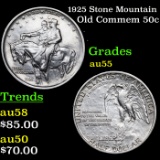 1925 Stone Mountain Old Commem Half Dollar 50c Grades Choice AU