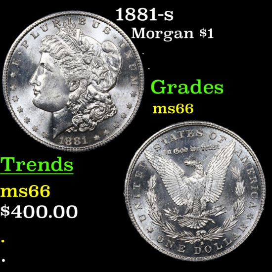 1881-s Morgan Dollar $1 Graded GEM+ Unc