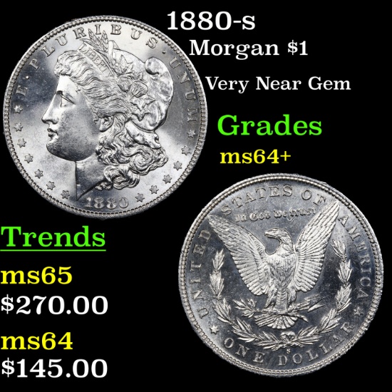 1880-s Morgan Dollar $1 Graded Choice+ Unc