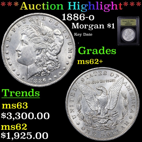 ***Auction Highlight*** 1886-o Morgan Dollar $1 Graded Select Unc By USCG (fc)