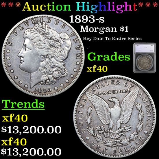 ***Auction Highlight*** 1893-s Morgan Dollar $1 Graded xf40 By SEGS (fc)