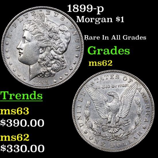 1899-p Morgan Dollar $1 Graded Select Unc